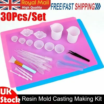 £12.59 • Buy 30pcs Silicone Epoxy Resin Mixing Cup Stirrers DIY Mold Resin Casting Making Kit