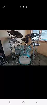 Sonor 5pc AQ2 Stage Drum Set - Aqua Silver Burst • $1000