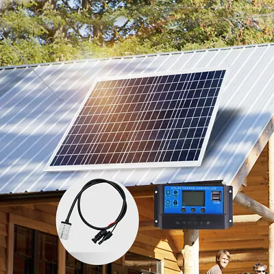 $95.39 • Buy 12V 200W Solar Panel Kit Mono Fixed Caravan Camping Power With Anderson Plug AU