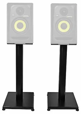 £57.26 • Buy Pair 21” Black Steel Studio Monitor Speaker Stands For KRK ROKIT 5 G3 Monitors