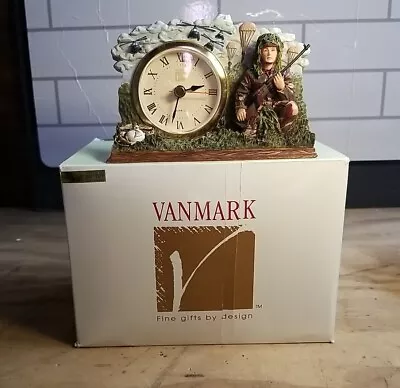 Vintage 1998 VANMARK American Heros Sniper U.S. Marine Desk Clock • $16.59