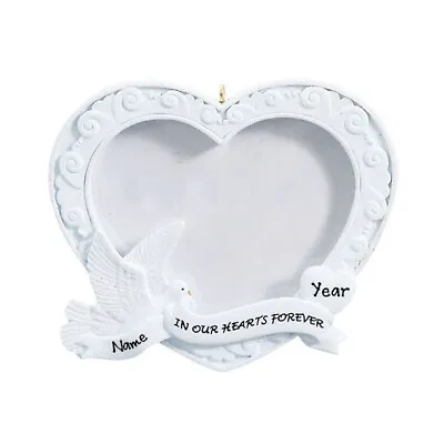 PERSONALIZED In Our Hearts Forever Photo Frame - Memorial Ornament Keepsake • $19.95