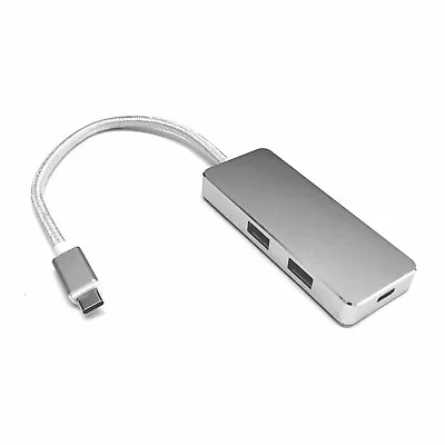 USB Type C To 2 Port USB HUB Power Charging Passthrough Port For Macbook Air Pro • £8.50