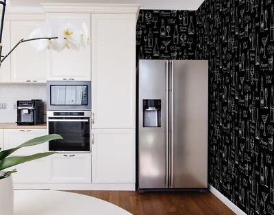 £6 • Buy Contour Prosecco Wine Typography Black Wallpaper (Was £17)