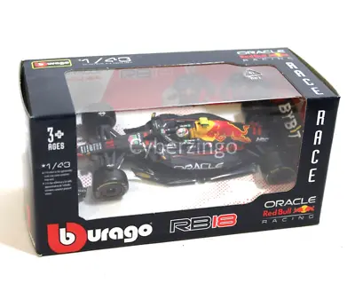 Red Bull Racing #11 F1 RB18 With Helmet  Bburago 1:43 BRAND NEW • $16.98