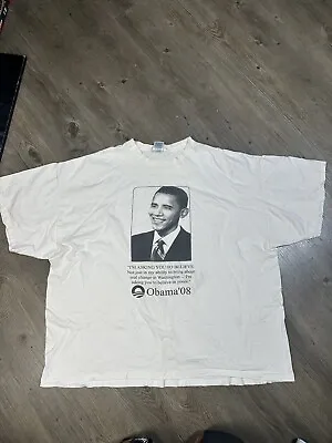 Vintage 2008 Barack Obama Change President Shirt Presidential Campaign Size 3XL • $15.99