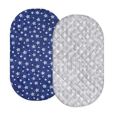 Bassinet Mattress Pad Cover Waterproof Soft Fits For Different Cradle 2 Pack • $18.89