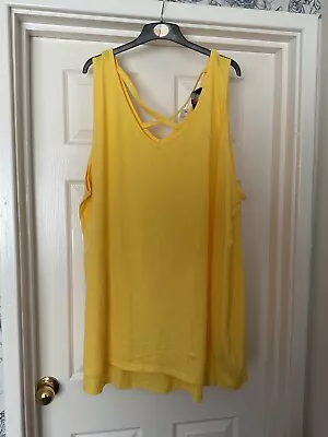 Ladies Summer  Longline Vest Top Yours 38 / 40 Yellow New With Tags Plus Size  • £3.99