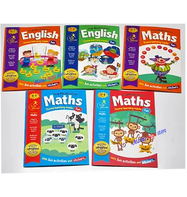 Leap Ahead Home Learning English Maths Workbook KS1 KS2 Age 3-4 4-5 5-6 6-7 8-11 • £3.99