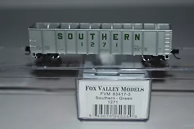 N Scale Fox Valley Models Southern Silver Sided Woodchip Gondola 1271 C36835 • $24.99