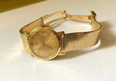 Vintage Omega 18K Solid Gold Ultra Slim Watch & Vintage C+B 14K Solid Gold Band • $4350