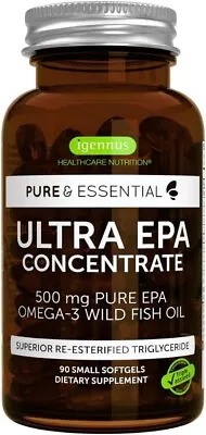 Pure & Essential Ultra Pure EPA Omega-3 Concentrate 500 Mg Wild Fish Oil Rtg  • $65.95