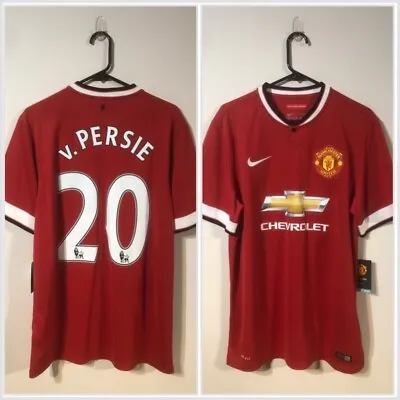 V. Persie #20 Manchester United 2014/15 Home Large Shirt BNWT • £90