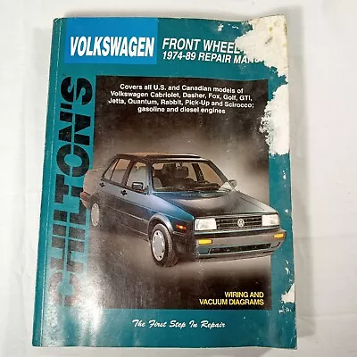 Chilton Volkswagen FWD Repair Manual Guide GTI Golf Jetta Rabbit 1974-1989 70400 • $8.07