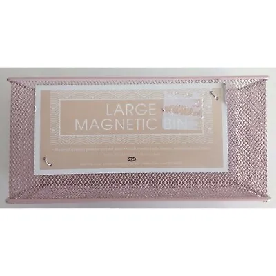 Mesh Magnetic Locker Magnetic Safe Space Storage Box Bin Blush Pink ByMSA NEW • $19.99