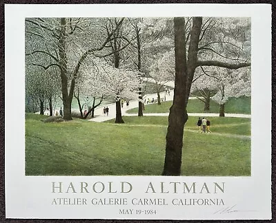 $165 • Buy Harold Altman Signed Mourlot Gallery Poster “Atelier Galerie Carmel California”