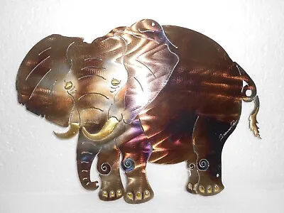 Richard Pell Creative Metal Artwork~ Elephant ~ Signed By Artist • £15