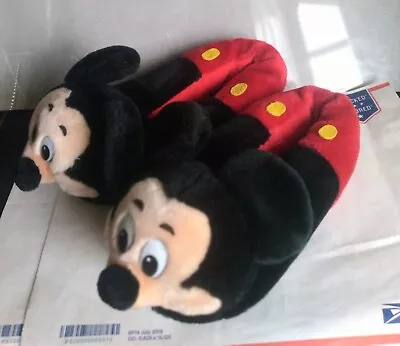 Vintage Mickey Mouse Slippers Adult Sz 6 Or 7 Disneyland Walt Disney World • $19.99