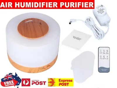 $24.95 • Buy 500ML Air Diffuser Aroma Oil Humidifier LED Night Light Up Home Relax Defuser AU