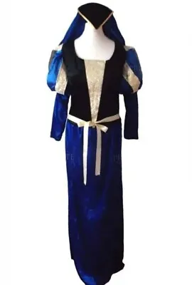 Renaissance Medieval Princess Queen Maid Marion Fancy Dress Costume 14 - 16 New • £17.99