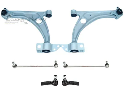 Vw Passat 05-11 Front 2 Lower Suspension Wishbone Arms 2 Track Rod End & 2 Links • $225.42