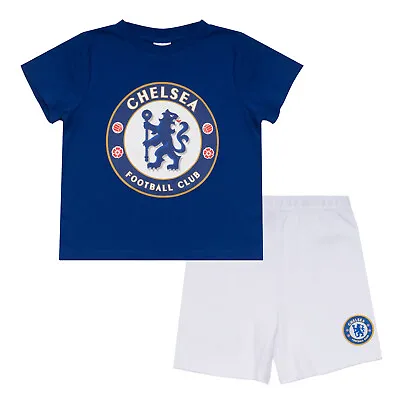 Chelsea FC Baby T-Shirt & Shorts Boys Girls OFFICIAL Football Gift • £12.99