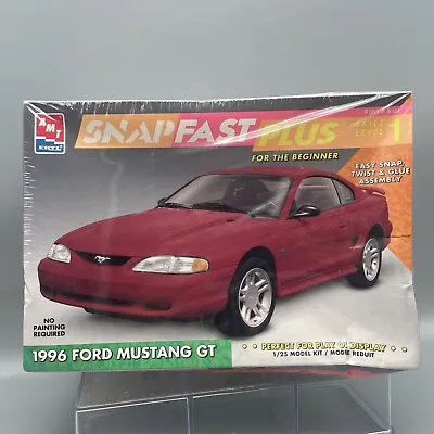 AMT Snapfast Plus 1996 Ford Mustang GT 1/25 Model Kit 8118 New - Factory Sealed! • $20.69