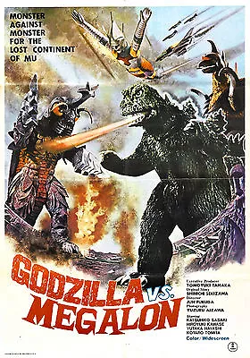 GODZILLA Vs. MEGALON Movie POSTER Rare Mothra Ghidorah • $11.98