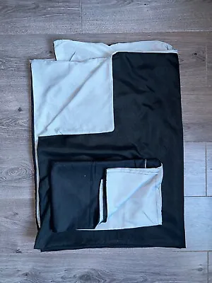 Single Size Duvet Cover Set Plain Black Grey 1 X Duvet Cover & 1 Pillowcase • £4.99