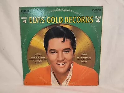 ELVIS PRESLEY  ELVIS GOLD RECORDS VOL. 4  TAN LABEL EX Vinyl Inner Sleeve • $9.95
