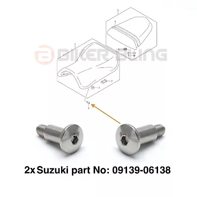 £4.99 • Buy Rear Fairing Shoulder Seat Bolt 09139-06138 Suzuki GSX-R600 GSXR K4 K5 2004 2005