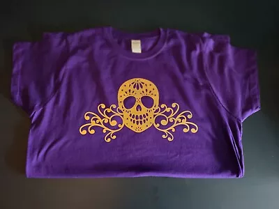 Sugar Skull Mexican Style Ladies Fit T-shirt XL/12 • $13.66
