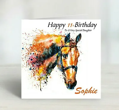 Personalised Birthday Card Horse Any Name/Age/Relation  • £2.99