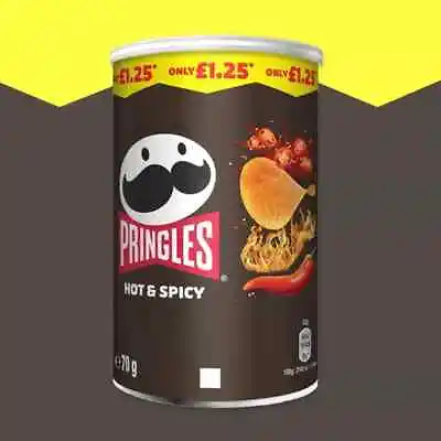 £1.25 • Buy Pringles Hot & Spicy Crisps Can 70g