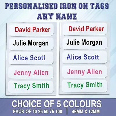 Iron On Name Labels. Personalised Name Labels For Clothes. School Care Home • £7.44