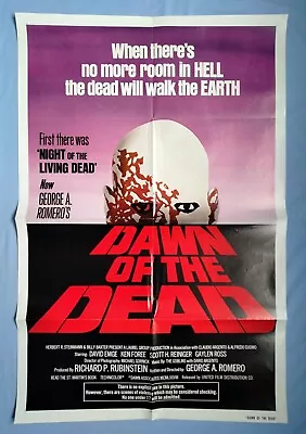 DAWN OF THE DEAD (1978) Original US One-sheet POSTER - Romero ZOMBIE Horror • £325