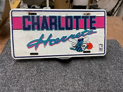 License Plate Tag Vintage Charlotte Hornets NBA Basketball Rustic • $14.25