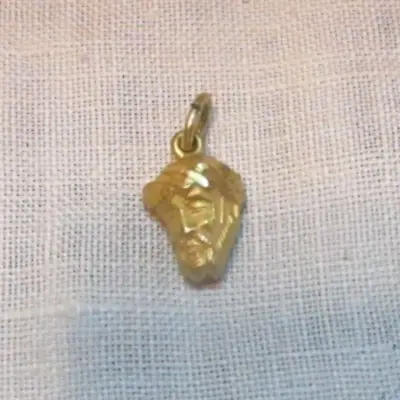 12K Gold Filled Charm Man With Beard By Theda Vintage TINY • $8