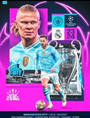 Man City FC V Real Madrid Programme (Season 2023-2024) • £7.99