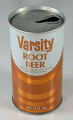 Vintage Varsity Root Beer Soda Pop Can Straight Steel Milwaukee WI • $11.99