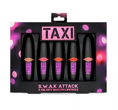 W7 TAXI S.W.A.K Attack - 5 Velvety Smooth Lipsticks - Boxed • £9.99