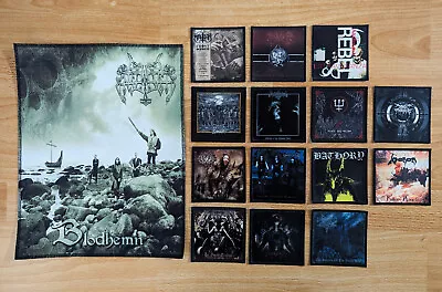 Lot 15 Black Metal Patches New As Is Bathory Marduk Enslaved Satyricon Venom • $45