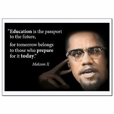 Motivational Malcolm X Quote Poster - Young N Refined • $14.95