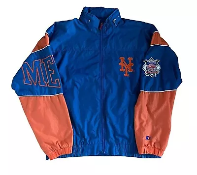 Vintage New York Mets Starter MLB Baseball Jacket Windbreaker Size M • $60