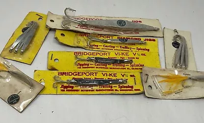 8 Vintage Lures New In Packages Bridgeport Diamond Jigs Fishing Lot • $39.95