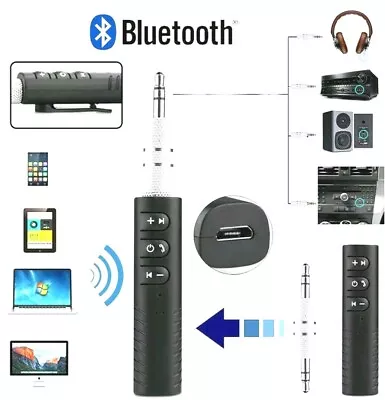 AUX Wireless Bluetooth Adapter 3.5mm Jack Audio Home Car For IPhone 5/6/7/8/X/XR • £4.29