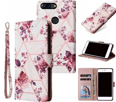 $8.95 • Buy Oneplus 5T Case Gilded Marble Pattern Wallet
