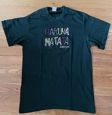 Hakuna Matata Kenya Africa Panthra T Shirt Size XS Green 100% Cotton Free S&H • $9.99