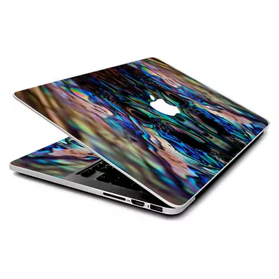 Skin Wrap For MacBook Pro 15 Inch Retina  Abalone Blue Black Shell Design • $16.98