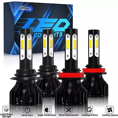 For GMC Yukon/XL 2015-2019 9005 H11 LED Headlight Bulbs Conversion Kit White 4x • $35.99